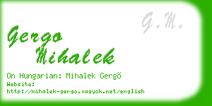 gergo mihalek business card
